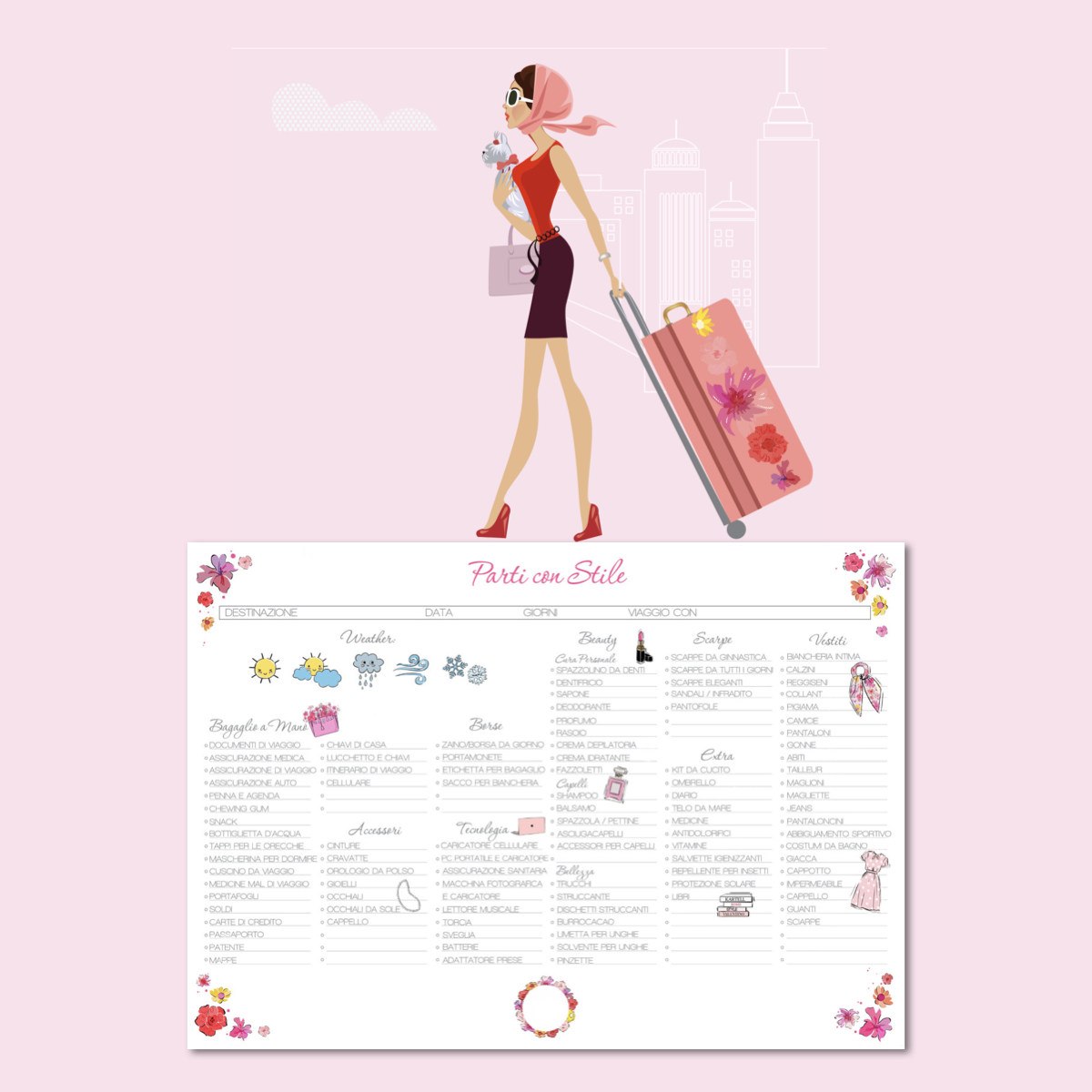 to do list valigia